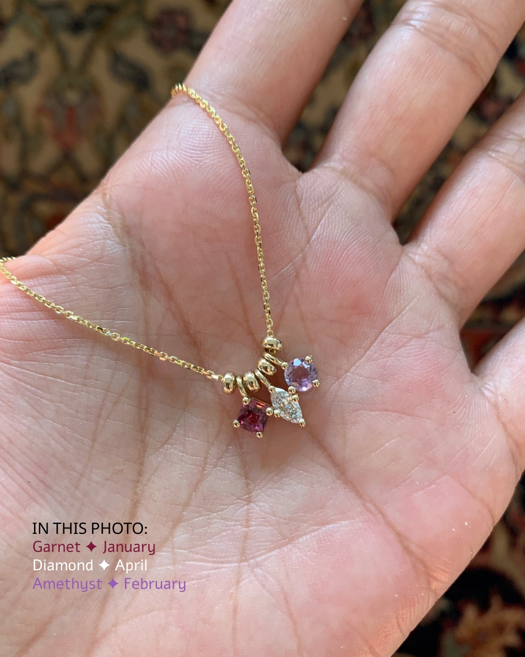 Amethyst in necklace
