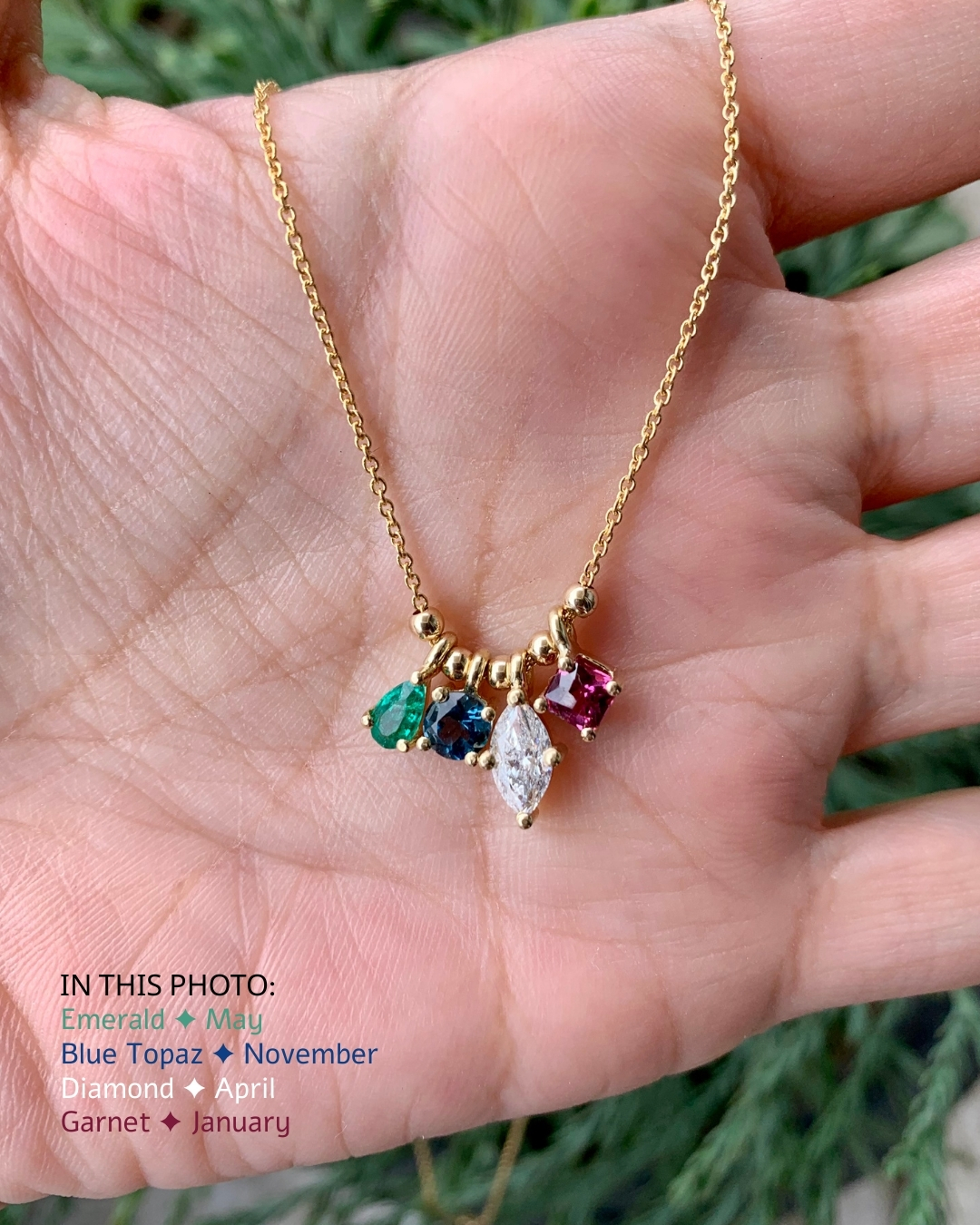 Natural Diamond in necklace