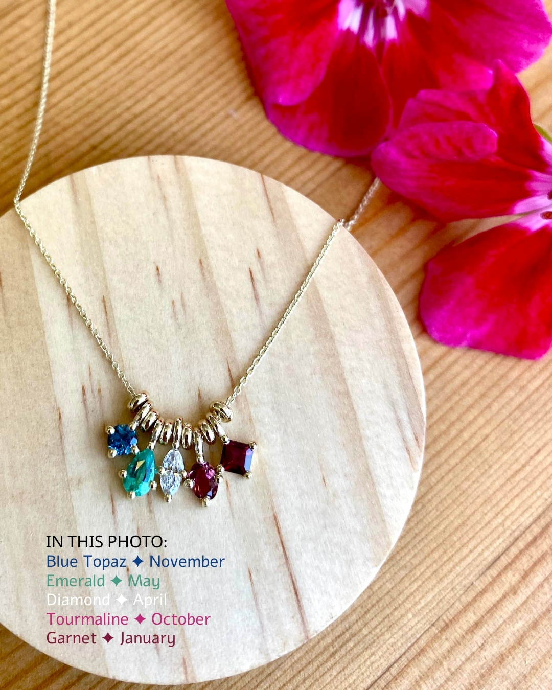 Tourmaline in necklace